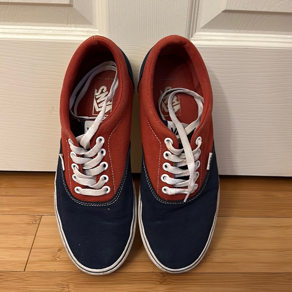 Blue and red VANS